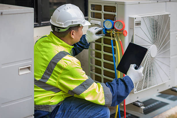 Professional Air Duct Cleaning technician working in Fombell, PA